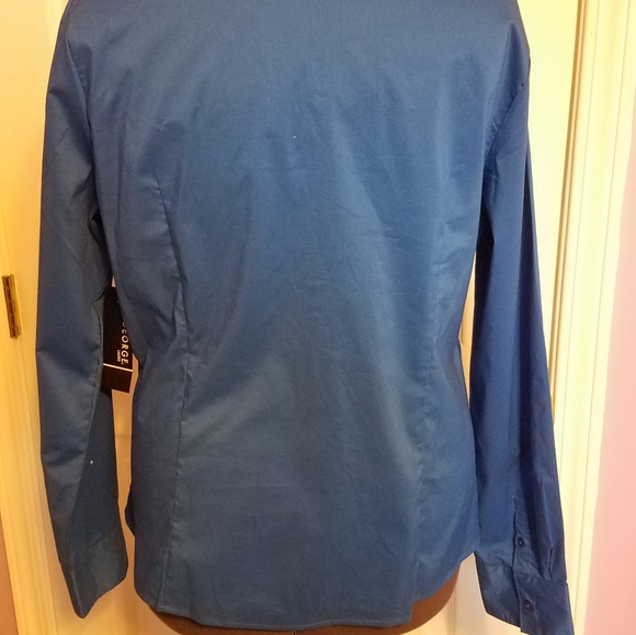 French Blue Collared Button Down - Picture 4 of 5